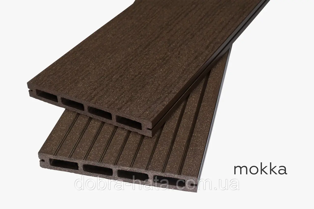 1715009902_w640_h640_1715009902 Терасна дошка композитна Woodlux "Step" колір Mokka 155*20*2200 - Зображення 1